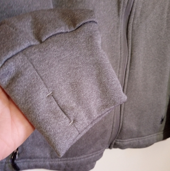 Spyder gray youth zip up hoodie with thumb holes size large - Picture 2 of 9
